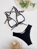 Sexy Leopard Print Mesh Patchwork 2 pcs Bikini Set CASF-6514