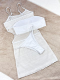 Sexy Solid Color Swimsuit Three Piece Set CSYZ-223Q