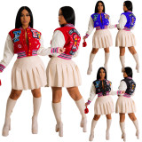 Fashion Casual Print Baseball Jacket GSMJ-S6843