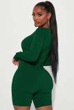 Solid Color Long Sleeve Hollow Skinny Romper ME-8270