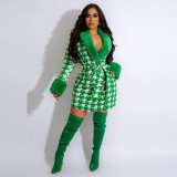 Plus Size Fashion Plush Print Coat NY-2600