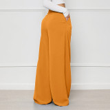 Plus Size Solid Color Loose Wide Leg Pant SH-390443