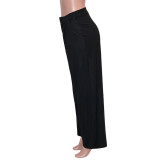 Plus Size Solid Color Loose Wide Leg Pant SH-390443