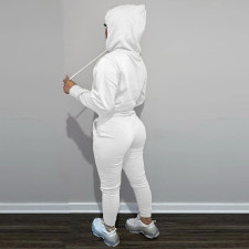 Padded Thick Hooded Sweatshirt Pants Casual Sports Suit XMF-217