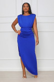 Sleeveless High Waist Irregular Split Long Dress GYLY-9910