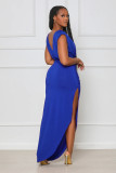Sleeveless High Waist Irregular Split Long Dress GYLY-9910