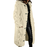 Plus Size Solid Sweater Coat GBLH-216#