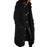 Plus Size Solid Sweater Coat GBLH-216#