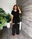 Casual Short Sleeve Straight Pants Summer 2 Piece Set GYLY-9887