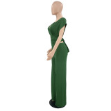 Low-cut Solid Color Slim Jumpsuit GYLY-9585