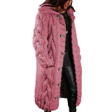 Plus Size Solid Sweater Coat GBLH-216#