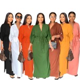 Loose Casual Side Split Maxi Dress GYLY-9860