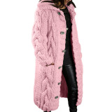 Plus Size Solid Sweater Coat GBLH-216#