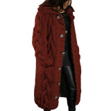 Plus Size Solid Sweater Coat GBLH-216#