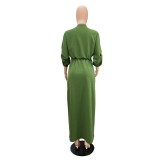 Loose Casual Side Split Maxi Dress GYLY-9860
