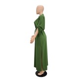 Loose Casual Side Split Maxi Dress GYLY-9860