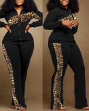 Plus Size Printed Fashion Coat And Pants 2 Piece Set GSRX-3006