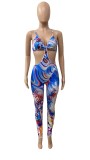 Sexy Sling Print Jumpsuit QXTF-8843
