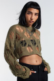Sexy Hollow Out Loose Knit Sweater ZSD-0246