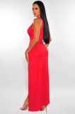 Deep V Neck Sleeveless Split Club Dress MZ-2775