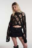 Sexy Hollow Out Loose Knit Sweater ZSD-0246