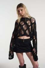 Sexy Hollow Out Loose Knit Sweater ZSD-0246