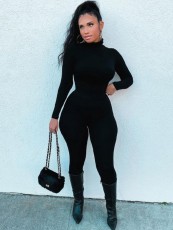 Plus Size Casual Solid Skinny Jumpsuit SH-22102742313-2