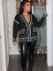 Painting Graffiti Loose Cardigan Jacket Knitted Top ZSD-0247