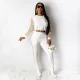 Sequin Splicing Long Sleeve Two Piece Pants Set TE-4527