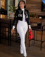 Fashion Letter Print Loose Short Baseball Jacket MDF-5348