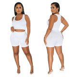 Casual Sports Tank Top Shorts Two Piece Set YF-10394