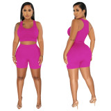Casual Sports Tank Top Shorts Two Piece Set YF-10394