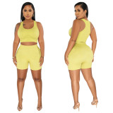 Casual Sports Tank Top Shorts Two Piece Set YF-10394