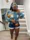 Floral Single-breasted Short Coat ZSD-0562