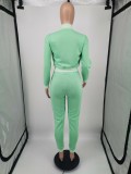 Long Sleeve Baseball Coat And Pants Two Piece Set YIM-296