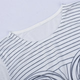 Sexy Mesh Print Short Sleeve Bodysuits GBTF-9078