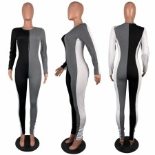 Fashion Contrast Color Long Sleeve Jumpsuits LSL-6506