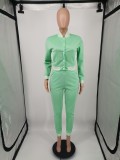 Long Sleeve Baseball Coat And Pants Two Piece Set YIM-296