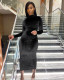 Sexy Fashion Solid Midi Dress YD-1078