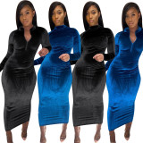 Sexy Fashion Solid Midi Dress YD-1078