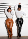 Plus Size Fashion PU Leather Pants ZDF-31271