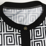 Printed Long Sleeve Flared Pants Two Piece Set XHSY-19499