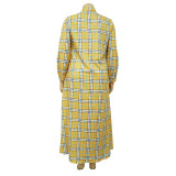Plus Size Loose Print Shirt Dress (Without Belt)NNWF-3153