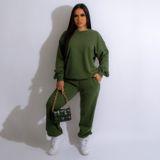 Sweatshirt Pants Casual Sports Two Piece Set MEI-9296