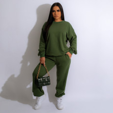 Sweatshirt Pants Casual Sports Two Piece Set MEI-9296