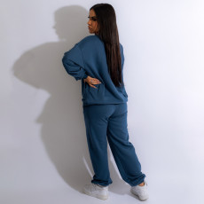 Sweatshirt Pants Casual Sports Two Piece Set MEI-9296