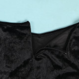 Sexy Splice Hot Diamond Long Sleeve And Skirts Two Piece Set NY-2647
