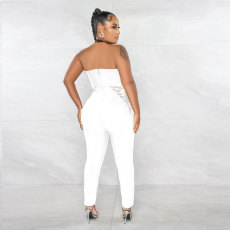 Sexy Hot Drill Hanging Neck Jumpsuit NY-2645