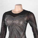 Sexy Hot Drill Nightclub Maxi Dress NY-2639