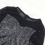 Sexy Hot Drill Nightclub Maxi Dress NY-2639